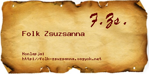Folk Zsuzsanna névjegykártya