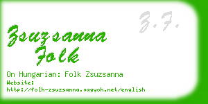 zsuzsanna folk business card